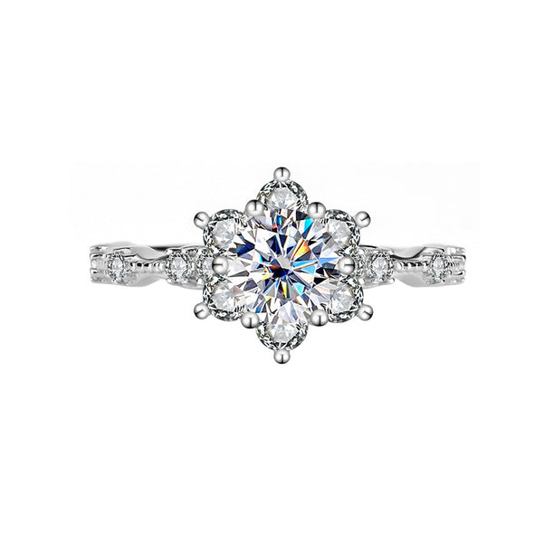 Celestial Glamour Moissanite rings