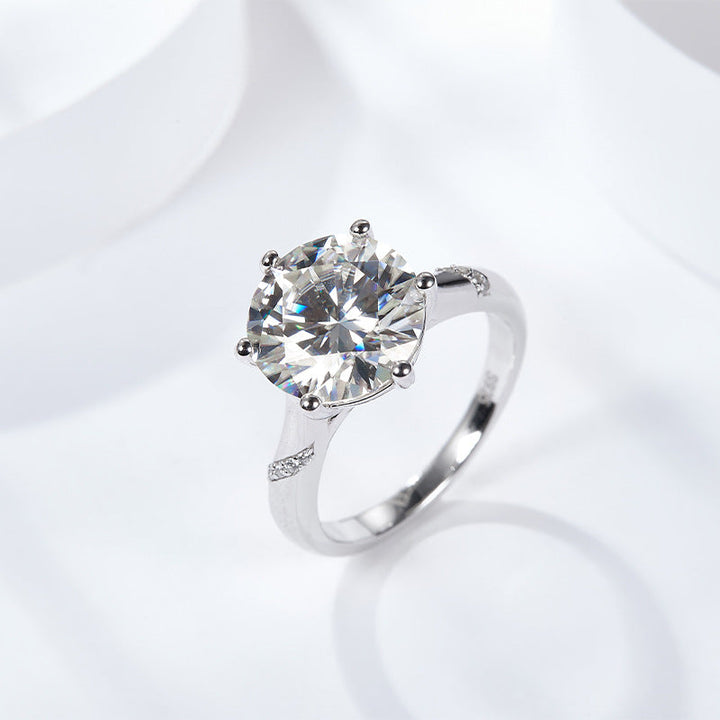 Radiant Night Moissanite Engagement Ring