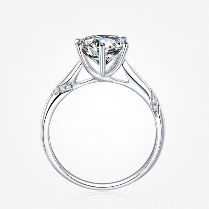 Radiant Night Moissanite Engagement Ring