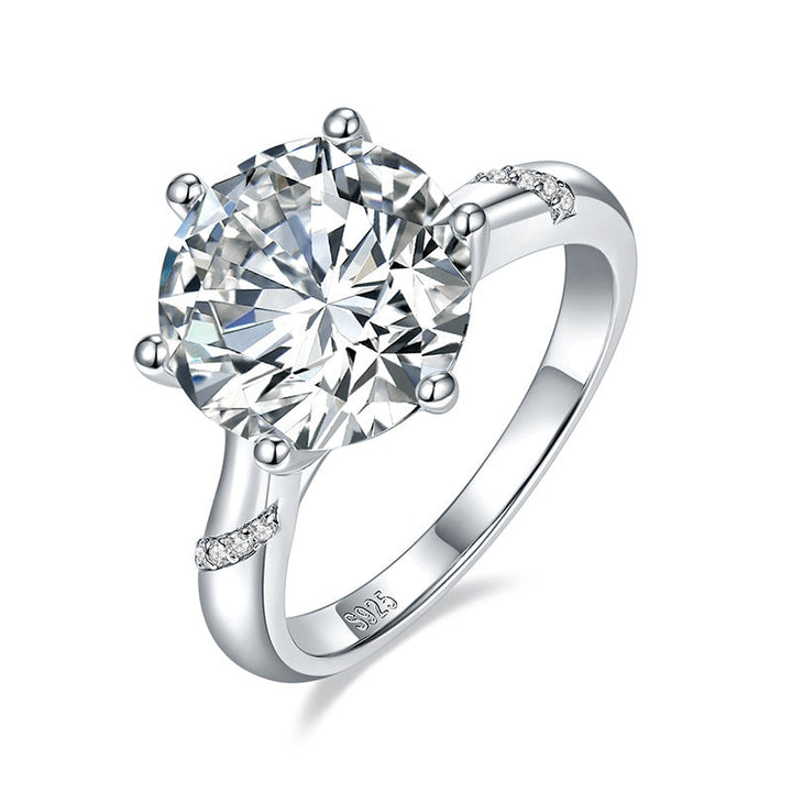 Radiant Night Moissanite Engagement Ring