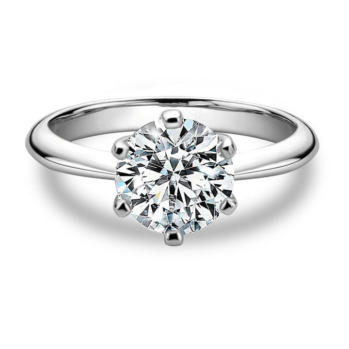 Selection Classic Moissanite Engagement Ring- Spark Moiss Timeless Allure