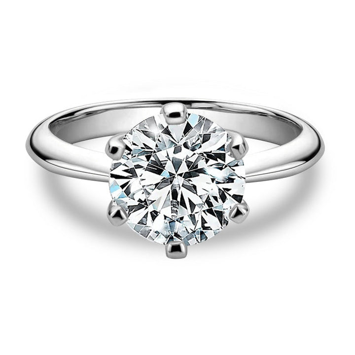 Selection Classic Moissanite Engagement Ring- Spark Moiss Timeless Allure