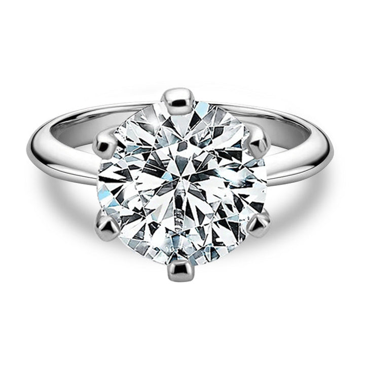 Selection Classic Moissanite Engagement Ring- Spark Moiss Timeless Allure