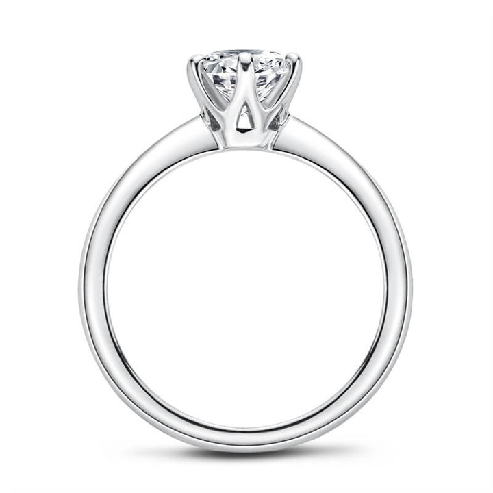 Timeless Allure Classic Moissanite Engagement Ring